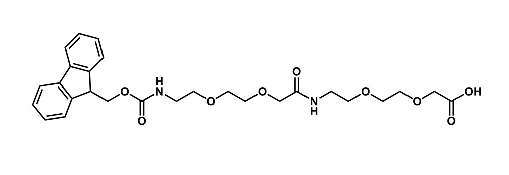 10-Oxo-5,8,14,17-tetraoxa-2,11- diazanonadecanedioic acid1-(9H-fluoren-9-ylmethyl) ester